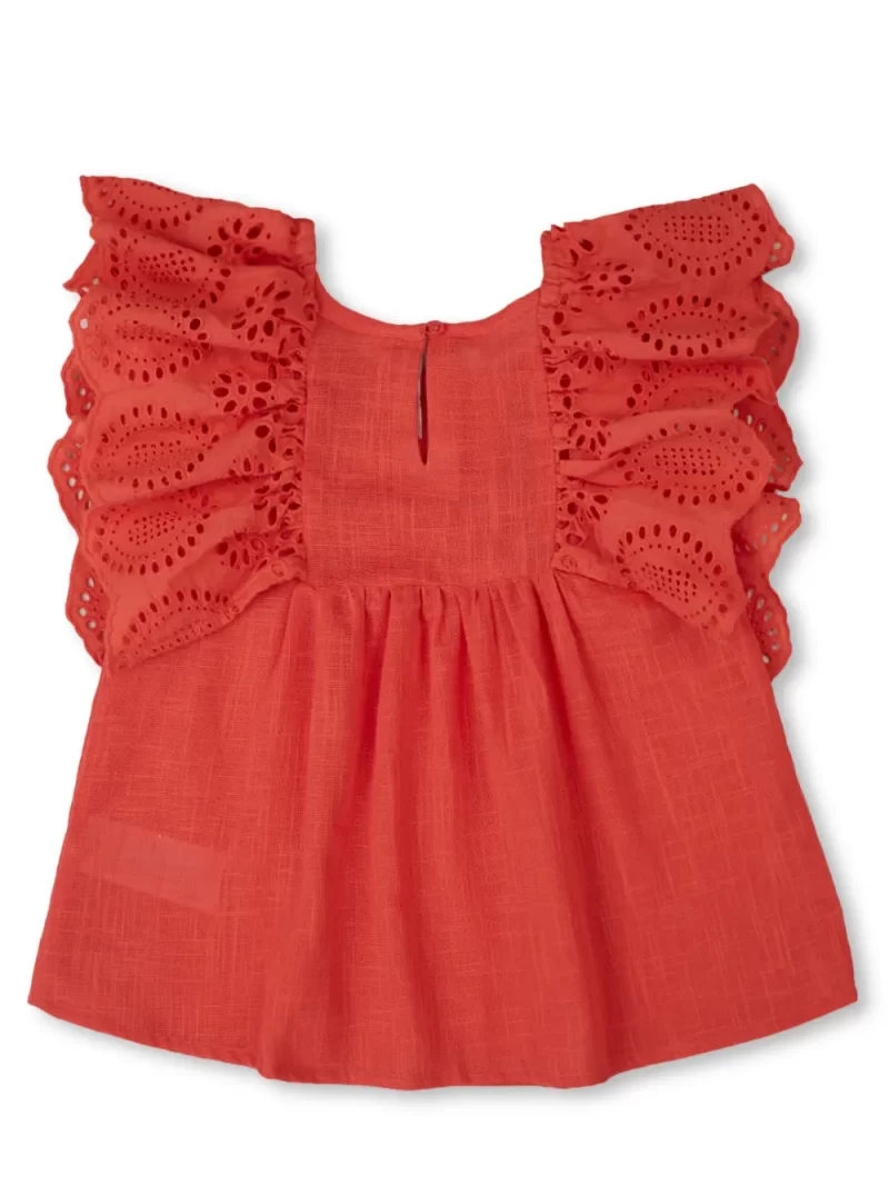 Gini And Jony Girls Cotton Round Neck Half Sleeves Knits Top