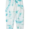 Gini And Jony Girls White Tie Dye Cotton Track Pant Elasticated