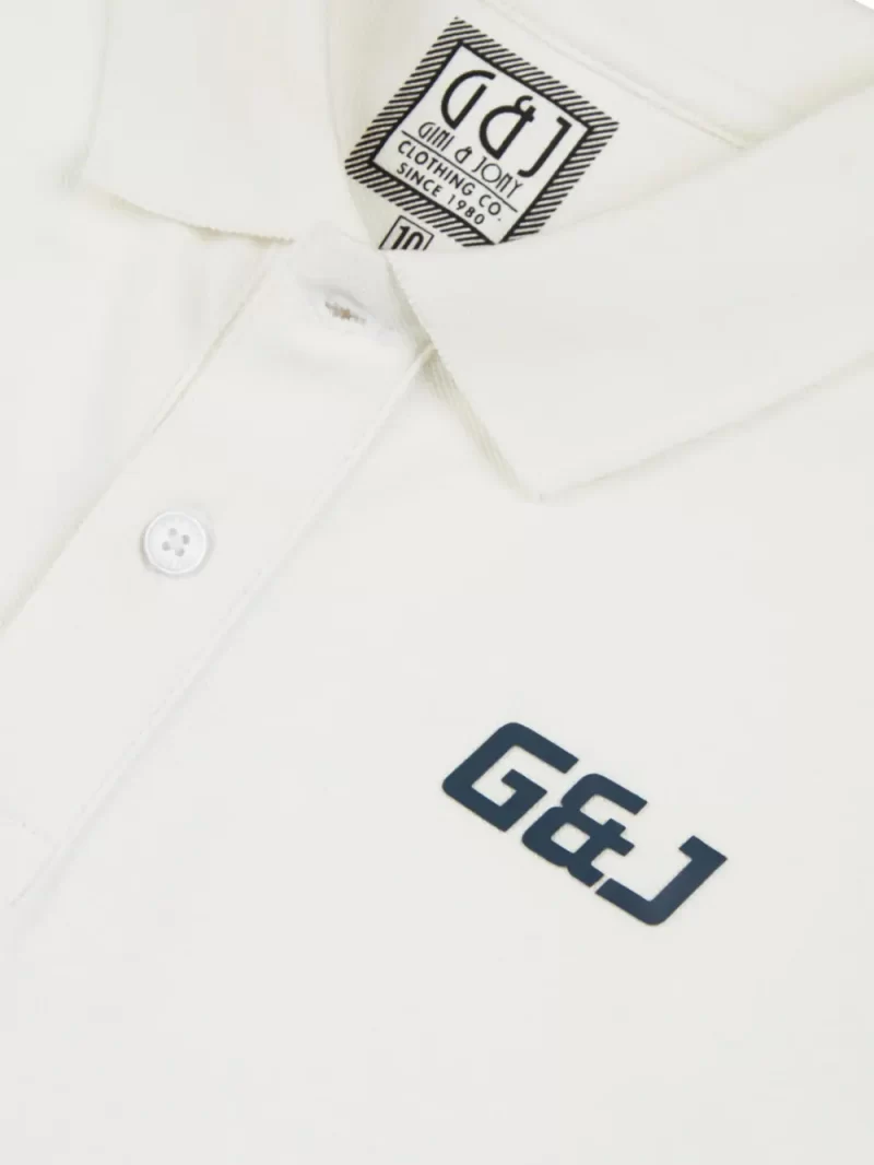 Gini And Jony Boys White Solid Cotton Polo T-Shirt Half Sleeves