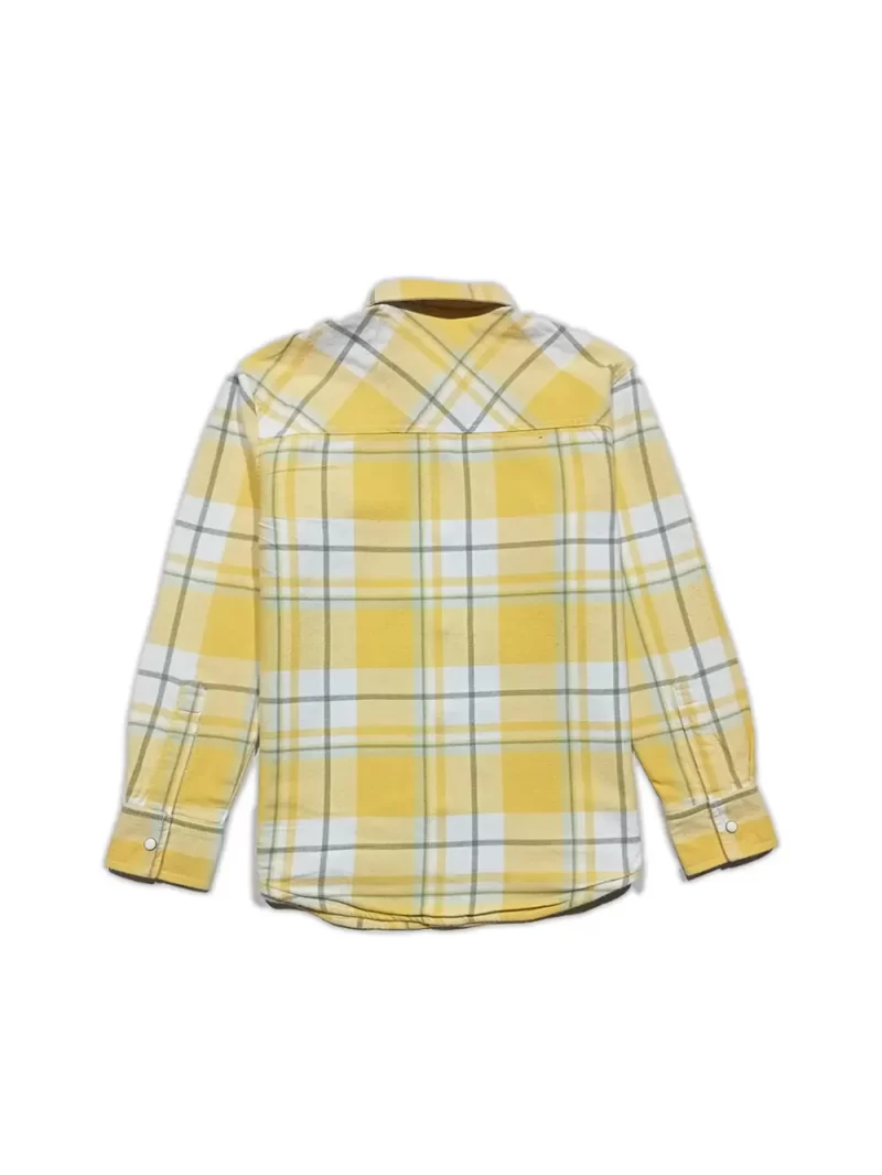 Gini And Jony Boys Yellow Checks Cotton Shirt Full Sleeves