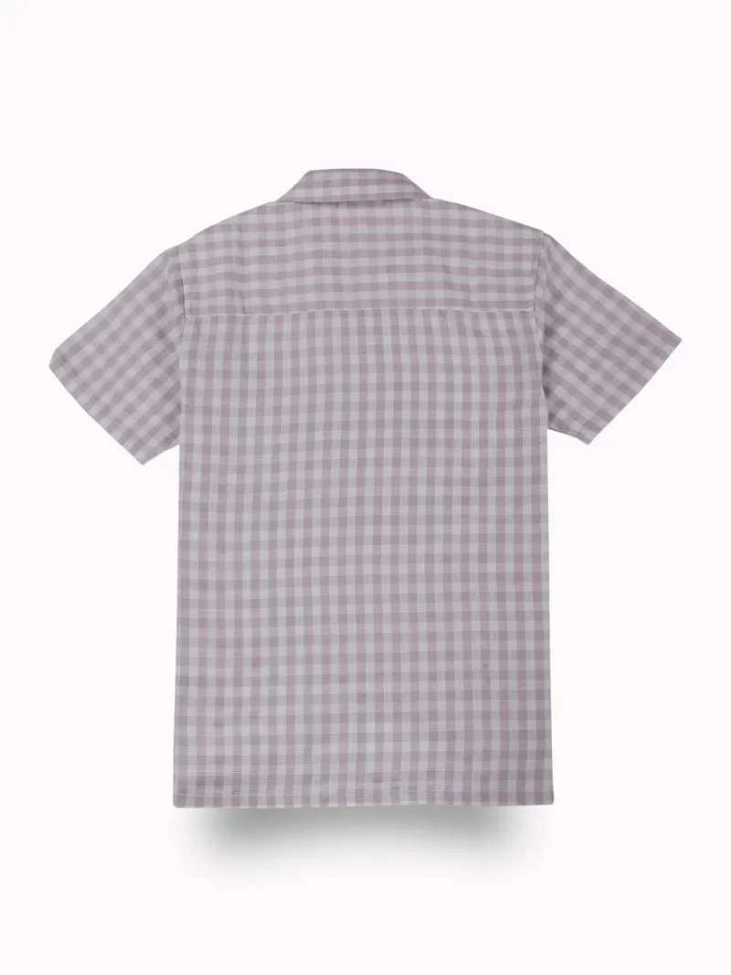 Gini And Jony Boys Pink Checks Cotton Shirt Half Sleeves