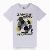 Gini And Jony Boys White Graphic Print Cotton T-Shirt Half Sleeves