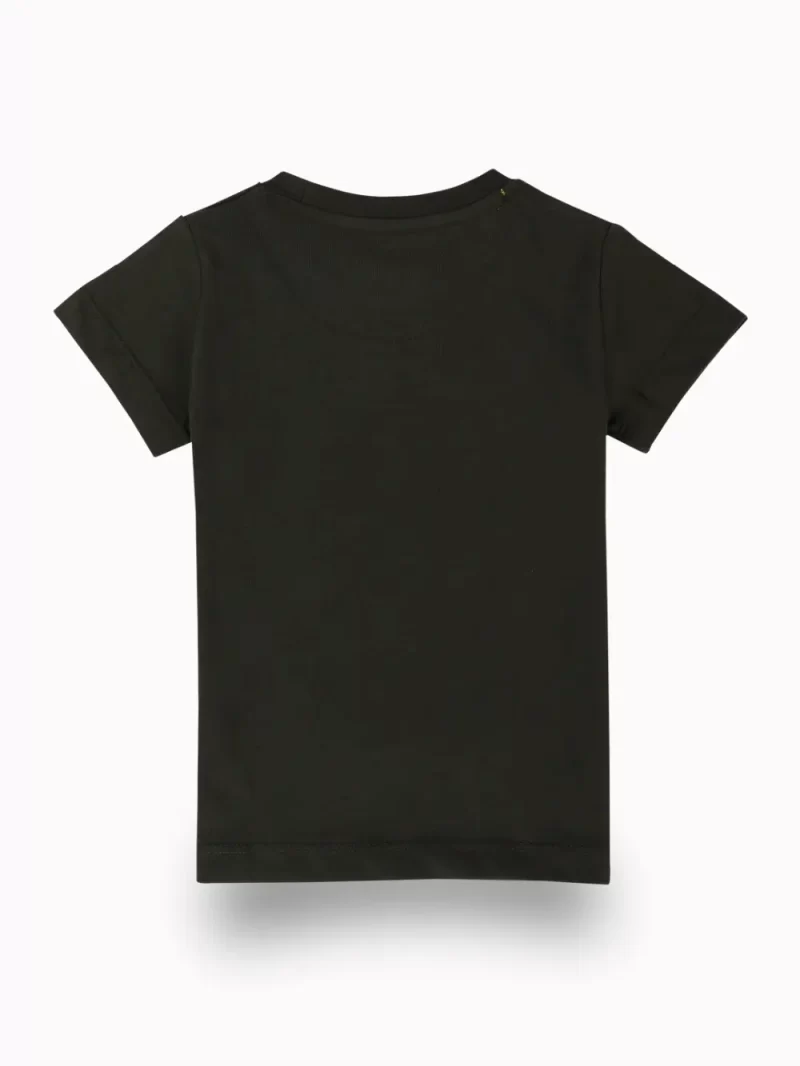 Gini And Jony Boys Olive Graphic Print Cotton T-Shirt Half Sleeves