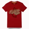 Gini And Jony Boys Red Typographic Print Cotton T-Shirt Half Sleeves