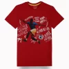 Gini And Jony Boys Red Digital Print Cotton T-Shirt Half Sleeves