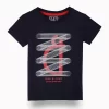 Gini And Jony Boys Navy Blue Graphic Print Cotton T-Shirt Half Sleeves