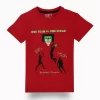 Gini And Jony Boys Red Graphic Print Cotton T-Shirt Half Sleeves