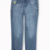 Gini And Jony Boys Blue Washed Denim Jeans Fixed Waist