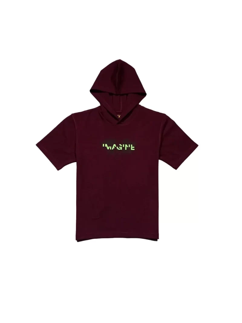 Gini And Jony Boys Burgundy Graphic Print Cotton T-Shirt Half Sleeves