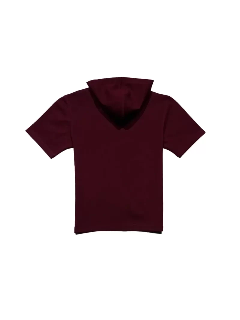 Gini And Jony Boys Burgundy Graphic Print Cotton T-Shirt Half Sleeves