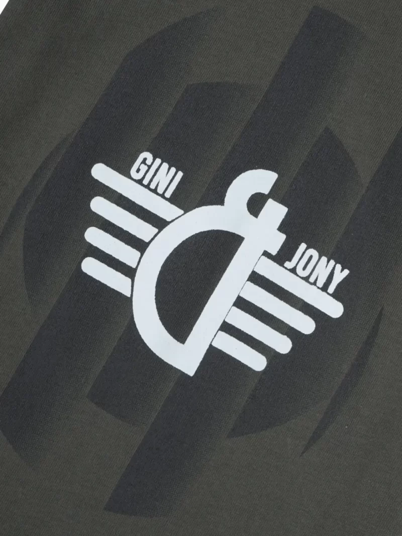 Gini And Jony Boys Olive Graphic Print Cotton T-Shirt Half Sleeves