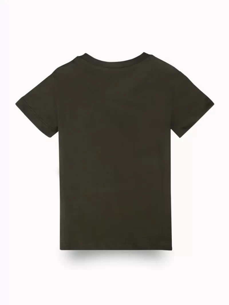 Gini And Jony Boys Olive Graphic Print Cotton T-Shirt Half Sleeves