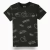 Gini And Jony Boys Olive Typographic Print Cotton T-Shirt Half Sleeves