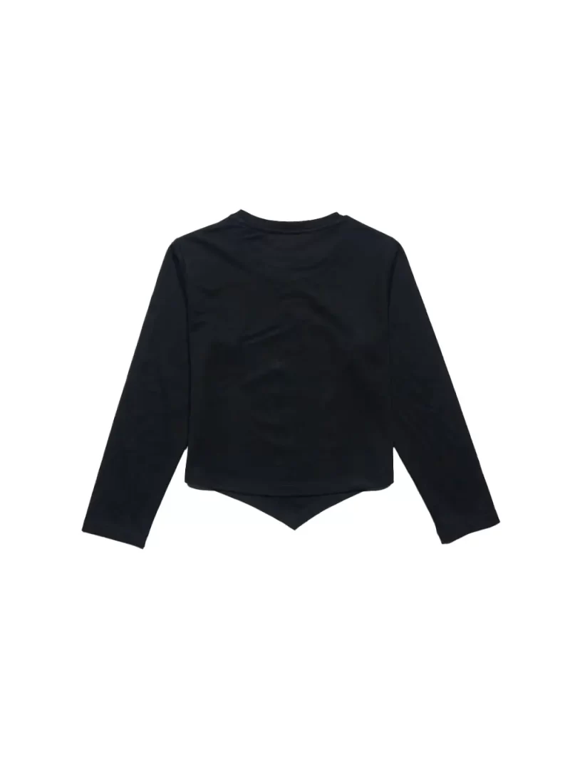 Gini And Jony Girls Black Embroidery Cotton Knits Top Full Sleeves 11-12 Years