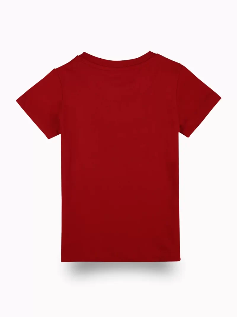 Gini And Jony Girls Red Graphic Print Cotton Knits Top Half Sleeves 11-12 Years