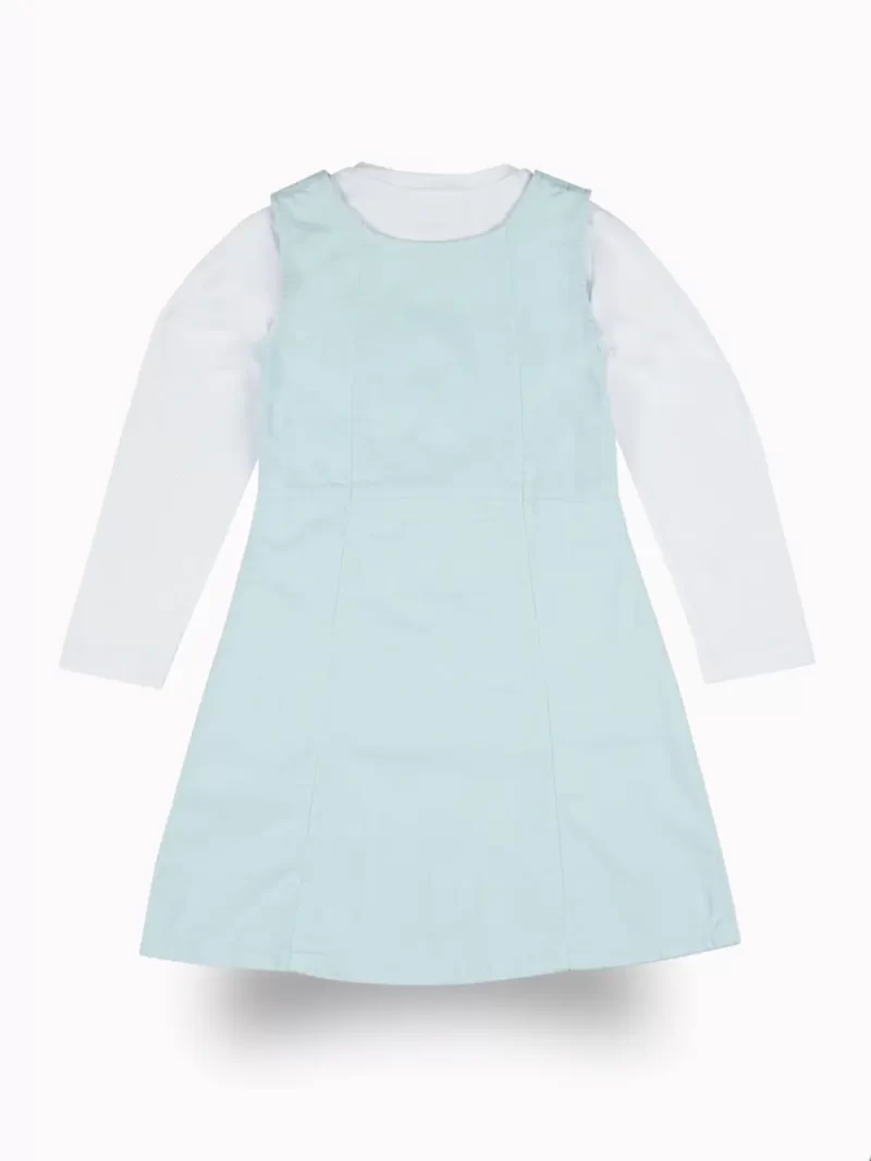 Gini And Jony Girls Blue Solid Cotton Dungree Full Sleeves