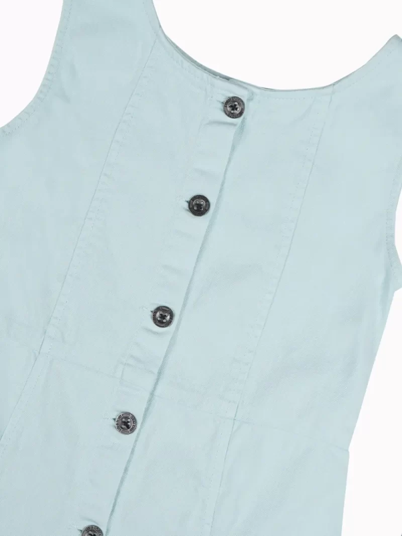 Gini And Jony Girls Blue Solid Cotton Dungree Full Sleeves