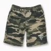 Gini And Jony Boys Olive Camouflage Cotton Bermuda Elasticated