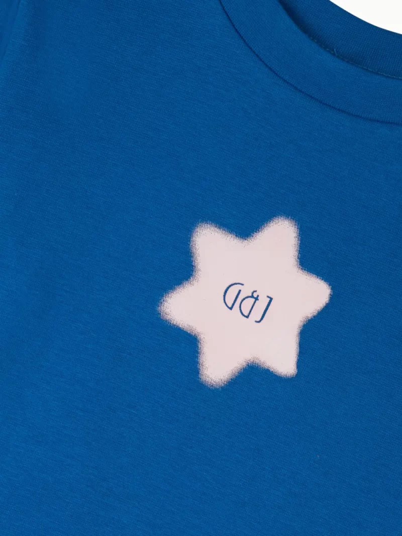 Gini And Jony Girls Blue Graphic Print Cotton Skivvy Full Sleeves 9-10 Years