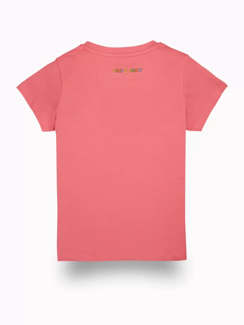 Gini And Jony Girls Cotton Round Neck Half Sleeves Knits Top