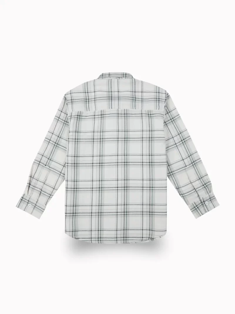 Gini And Jony Boys White Checks Cotton Shirt Full Sleeves