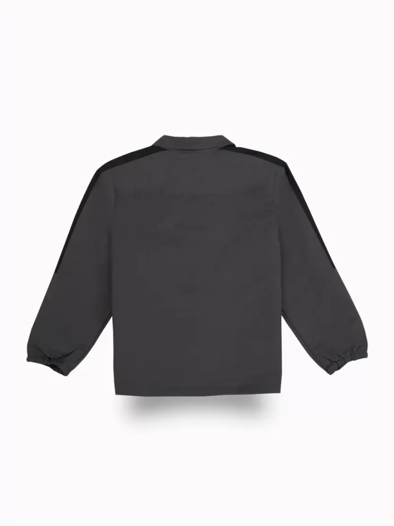 Gini And Jony Girls Grey Typographic Print Taffeta Woven Jacket Full Sleeves 9-10 Years