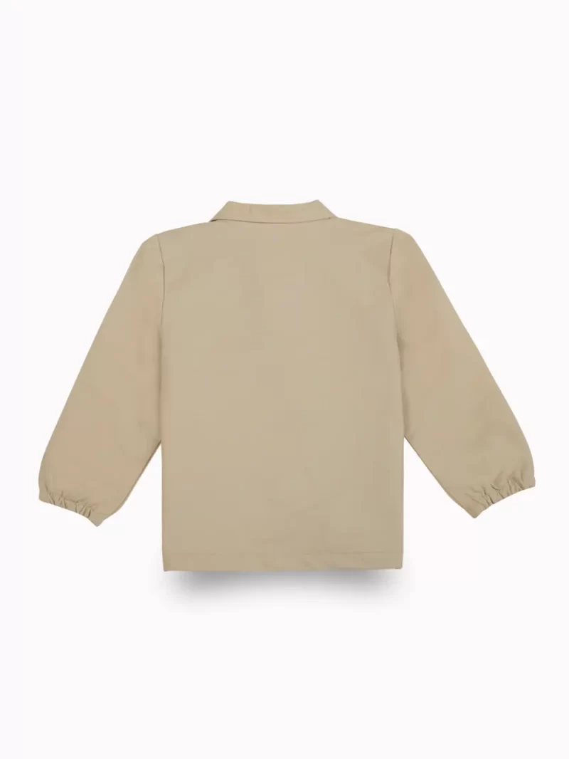 Gini And Jony Girls Beige Graphic Print Taffeta Woven Jacket Full Sleeves 9-10 Years