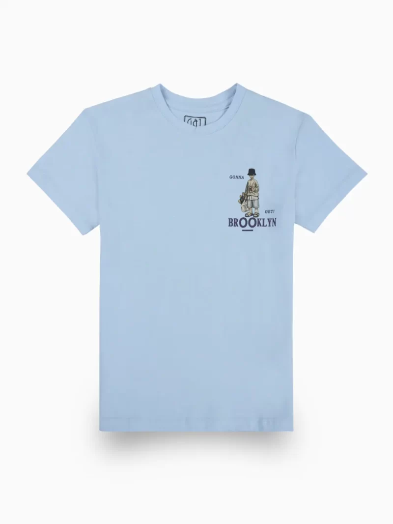 Gini And Jony Boys Light Blue Graphic Print Cotton T-Shirt Half Sleeves