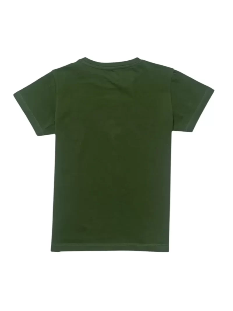 Gini And Jony Girls Green Glitter Print Cotton Knits Top Half Sleeves 9-10 Years