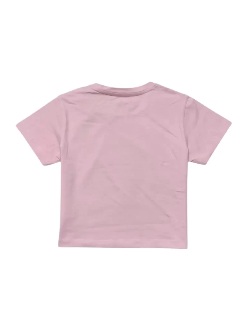 Gini And Jony Girls Pink Glitter Print Cotton Knits Top Half Sleeves 9-10 Years