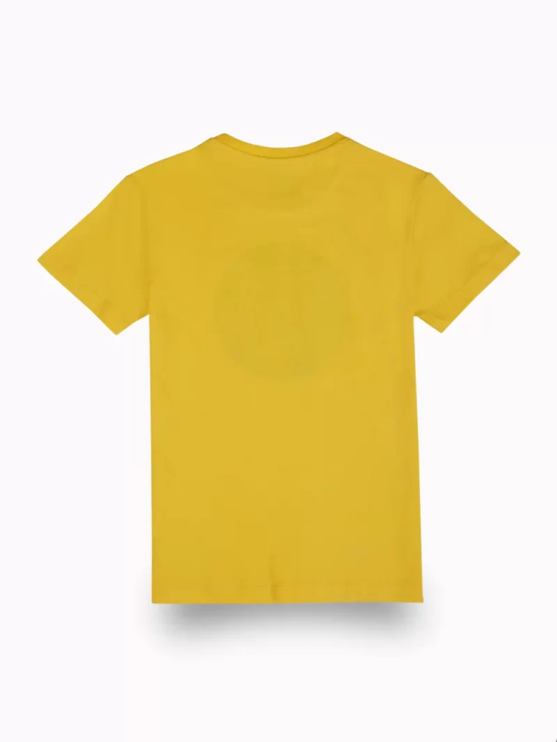 Gini And Jony Boys Yellow Typographic Print Cotton T-Shirt Half Sleeves
