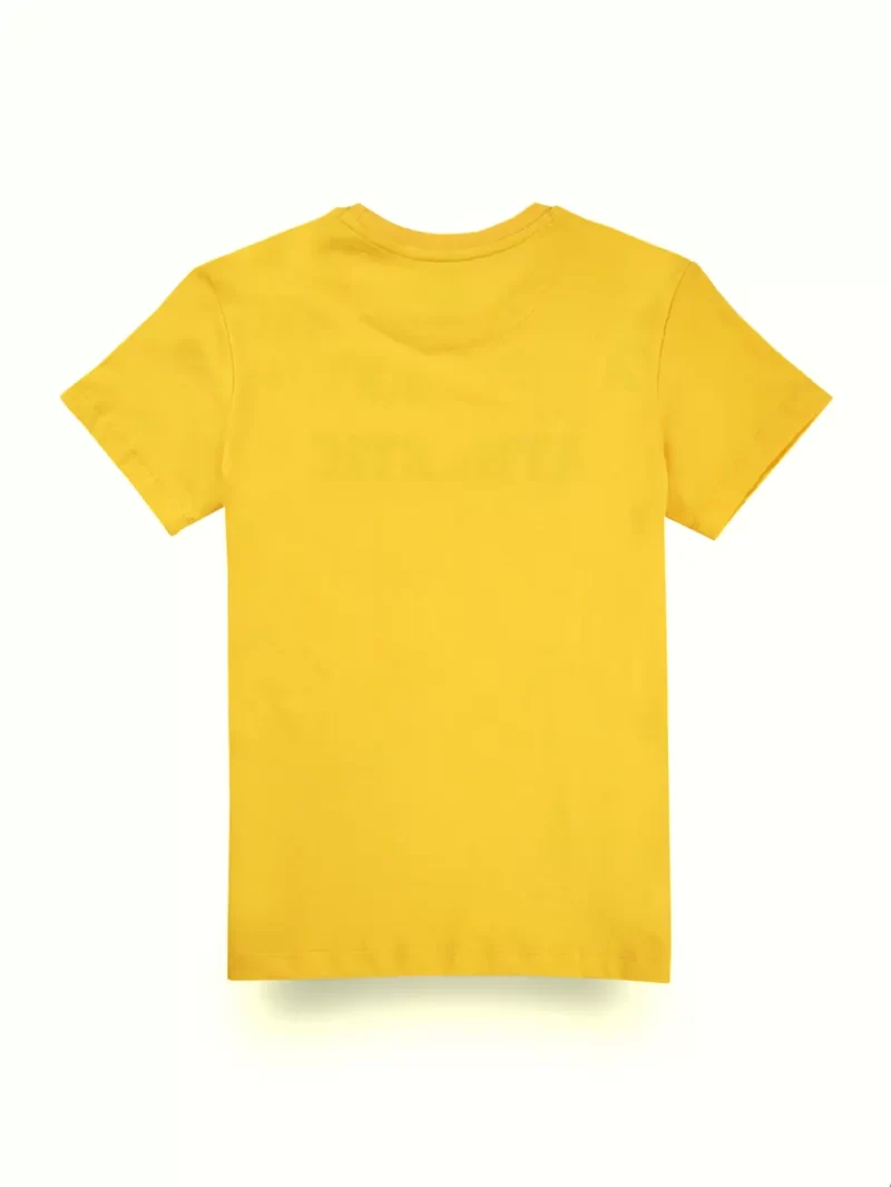 Gini And Jony Boys Yellow Graphic Print Cotton T-Shirt Half Sleeves