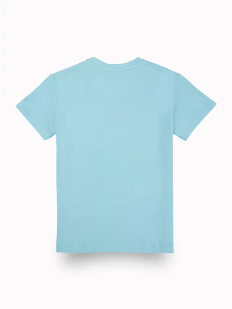 Gini And Jony Boys Light Blue Graphic Print Cotton T-Shirt Half Sleeves