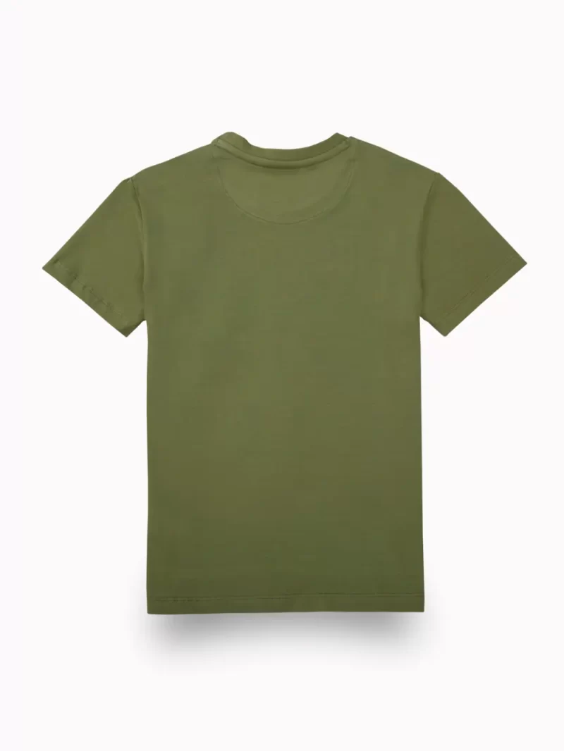 Gini And Jony Boys Olive Graphic Print Cotton T-Shirt Half Sleeves