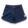 Gini And Jony Girls Navy Applique Denim Shorts Fixd Waist