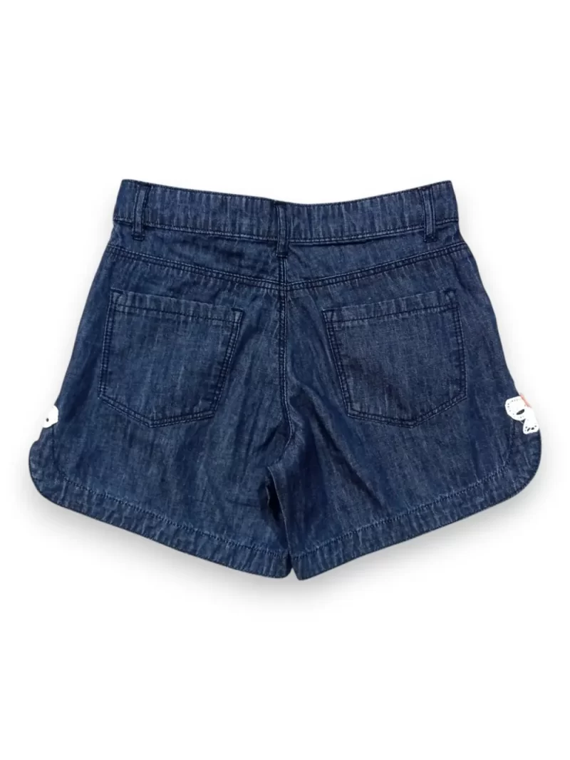 Gini And Jony Girls Navy Applique Denim Shorts Fixd Waist