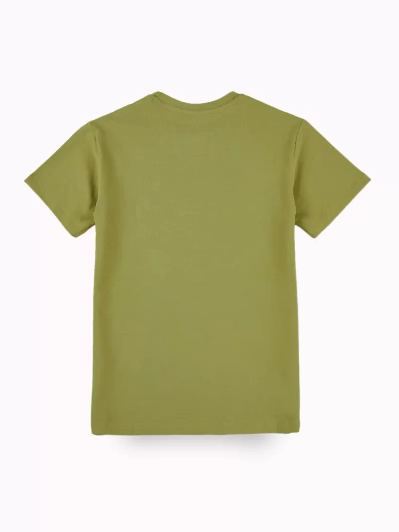 Gini And Jony Boys Light Green Graphic Print Cotton T-Shirt Half Sleeves