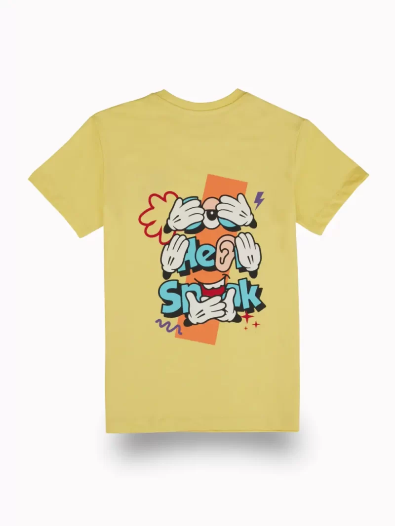 Gini And Jony Boys Yellow Graphic Print Cotton T-Shirt Half Sleeves