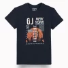 Gini And Jony Boys Navy Blue Graphic Print Cotton T-Shirt Half Sleeves