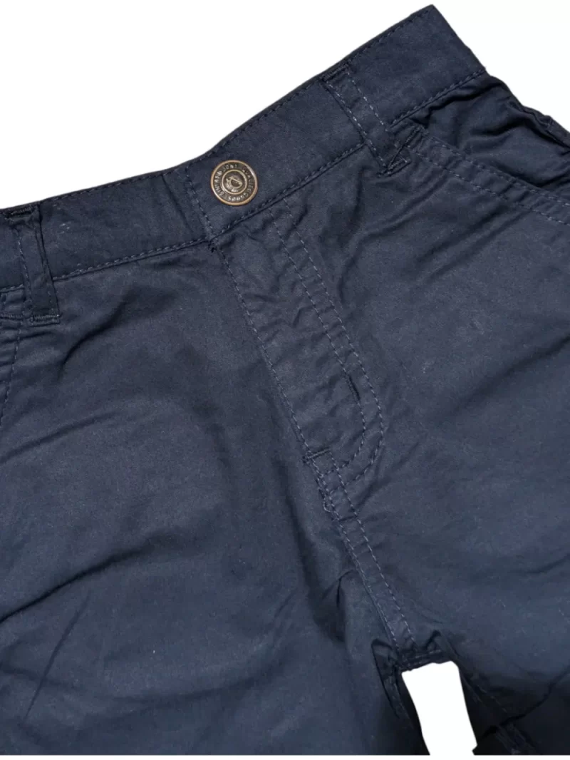 Gini And Jony Boys Navy Solid Cotton Shorts Fixed Waist