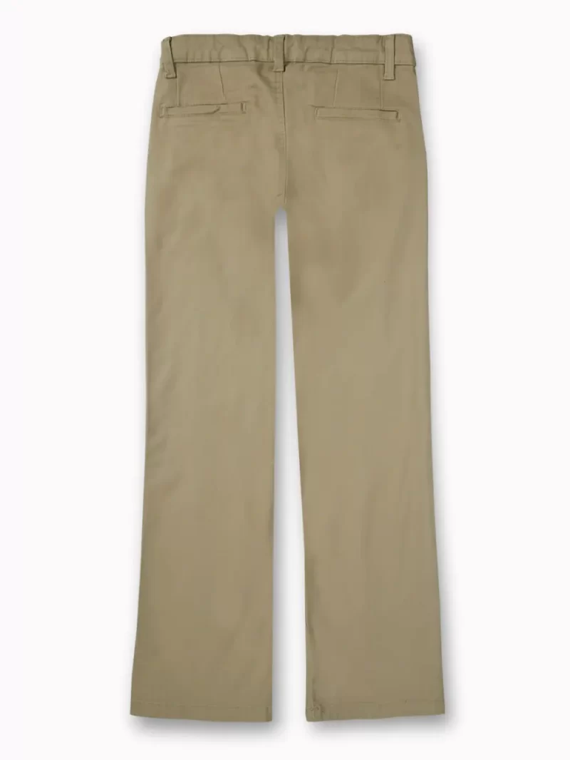 Gini And Jony Boys Khaki Solid Cotton Trouser Fixed Waist