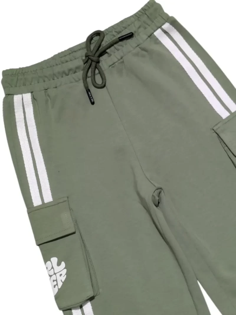 Gini And Jony Girls Olive Color Block Cotton Co Ordinate 9-10 Years