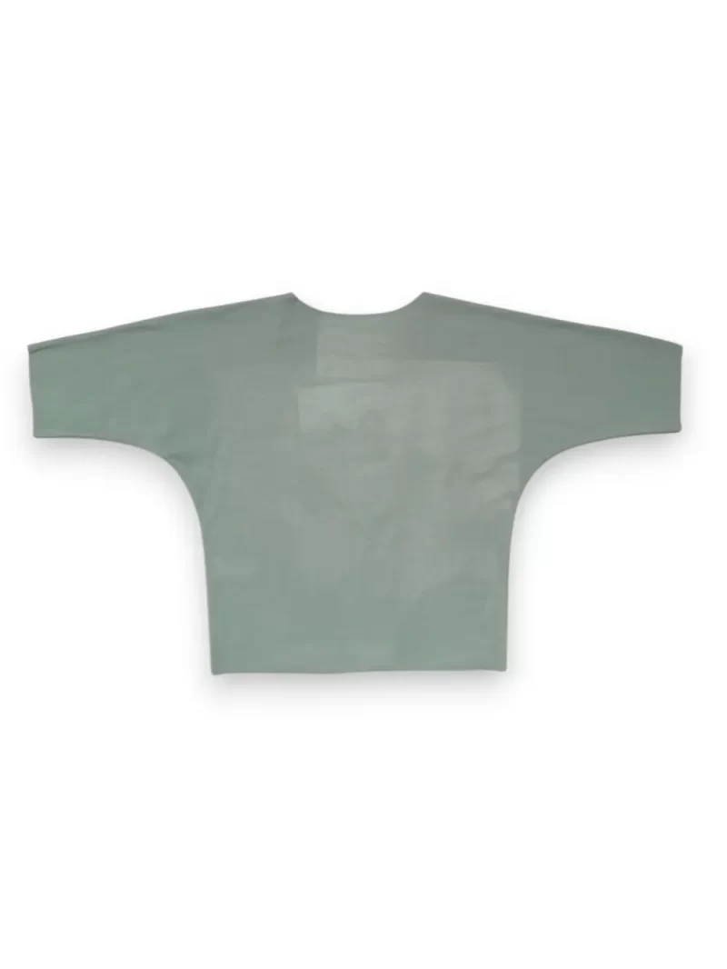 Gini And Jony Girls Olive Embellished Cotton Knits Top Half Sleeves 11-12 Years