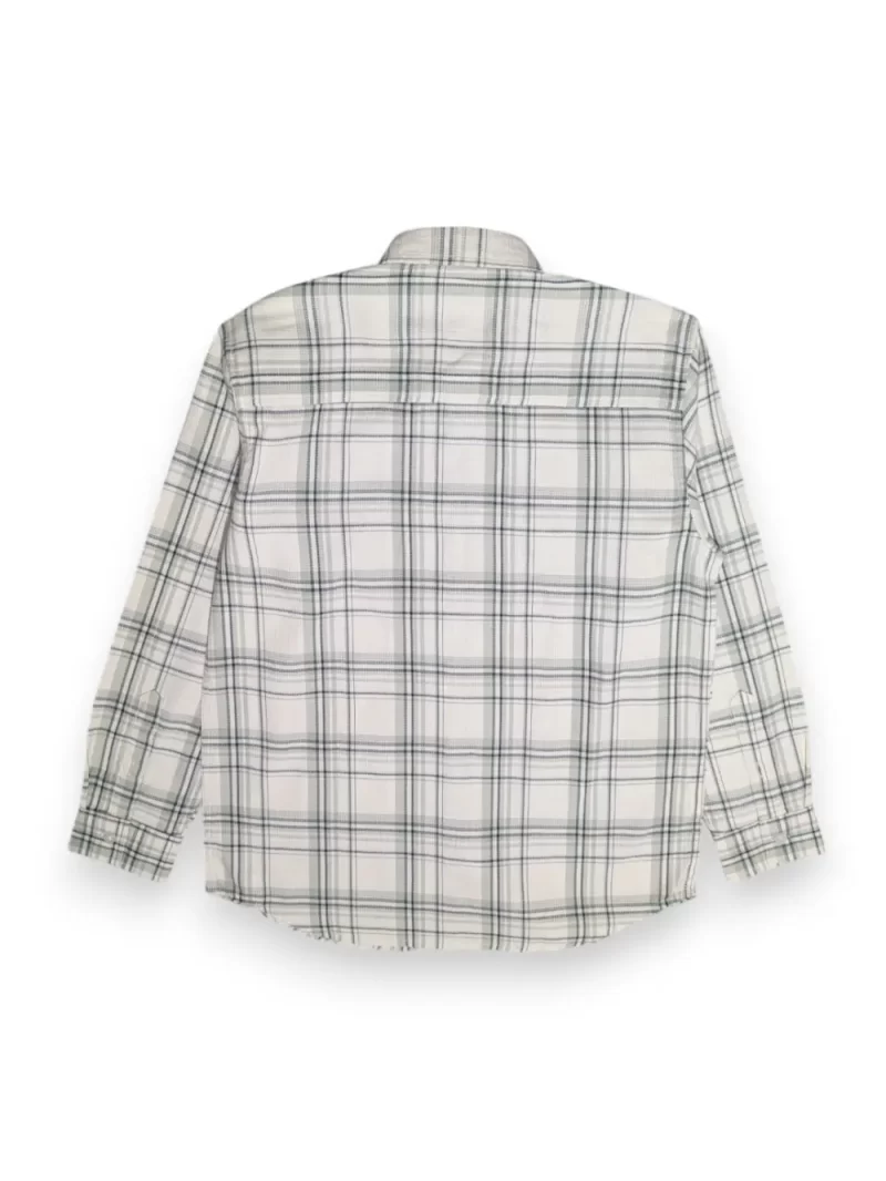 Gini And Jony Boys Off White Checks Cotton Shirt Full Sleeves
