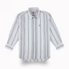 Gini And Jony Boys White Stripes Cotton Shirt Full Sleeves