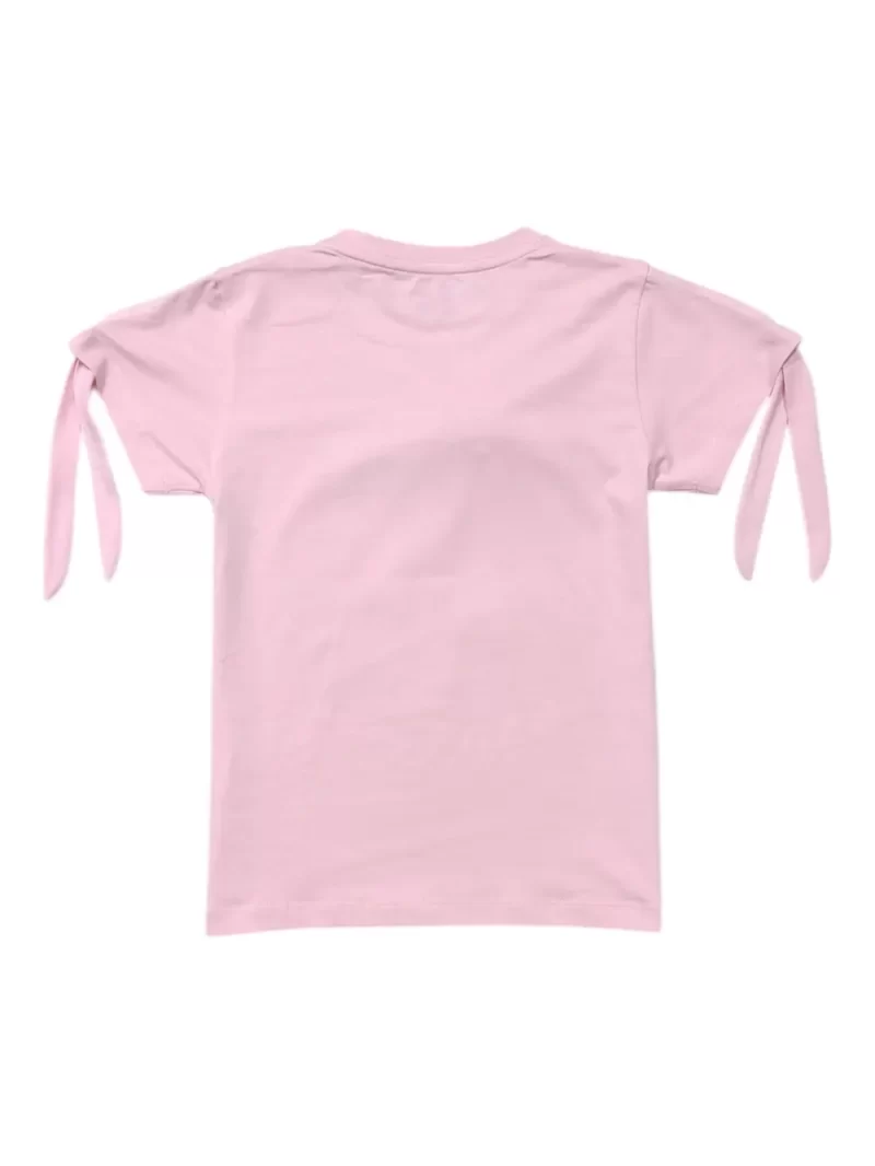 Gini And Jony Girls Light Pink Graphic Print Cotton Knits Top Half Sleeves 3-4 Years