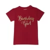 Gini And Jony Girls Red Typographic Print Cotton Knits Top Half Sleeves 9-10 Years