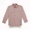 Gini And Jony Boys Light Pink Typographic Print Cotton Shirt Full Sleeves