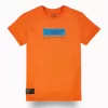 Gini And Jony Boys Orange Typographic Print Cotton T-Shirt Half Sleeves