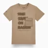 Gini And Jony Boys Brown Typographic Print Cotton T-Shirt Half Sleeves